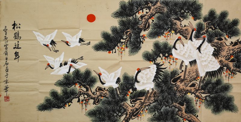 齐白石《松鹤延年》